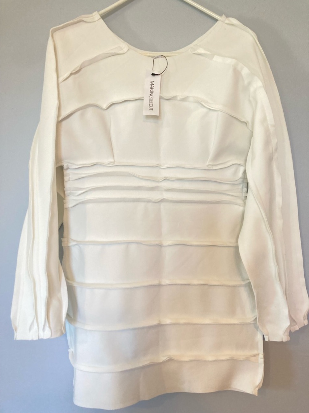 NWT Making the Cut White Layered Mini Dress sz XS